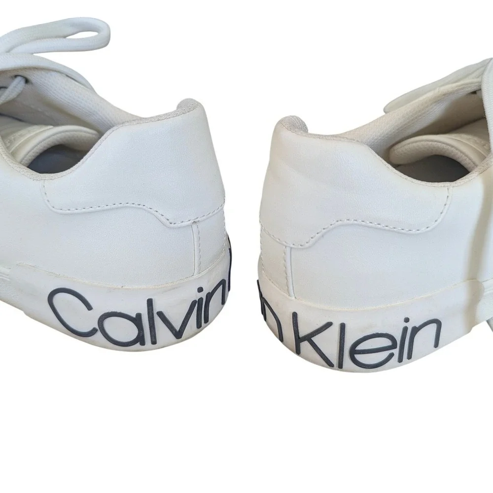 Calvin Klein Sneakers Mens 10.5 White CMROVER Low Top Logo‎ Streetwear Casual